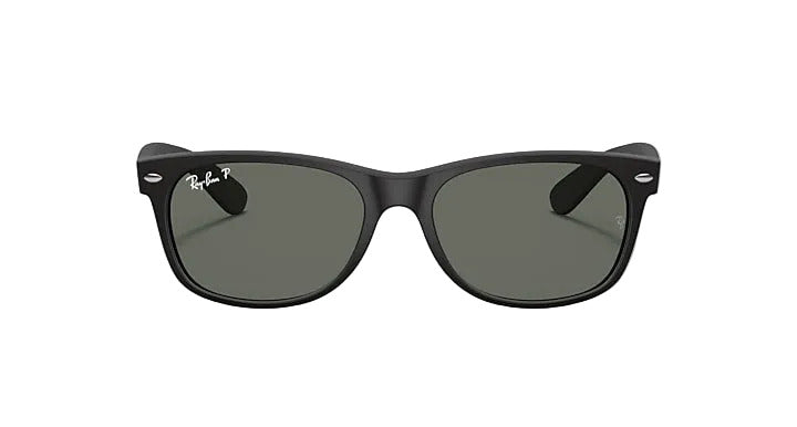 Ray-Ban New Wayfarer - Rubber Black w/ Polar Green